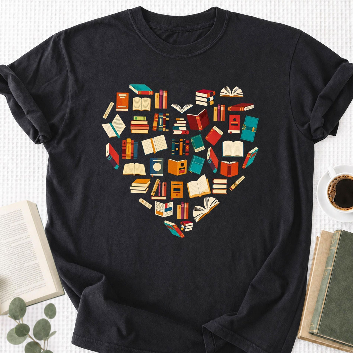 Books Heart Unisex T-Shirt
