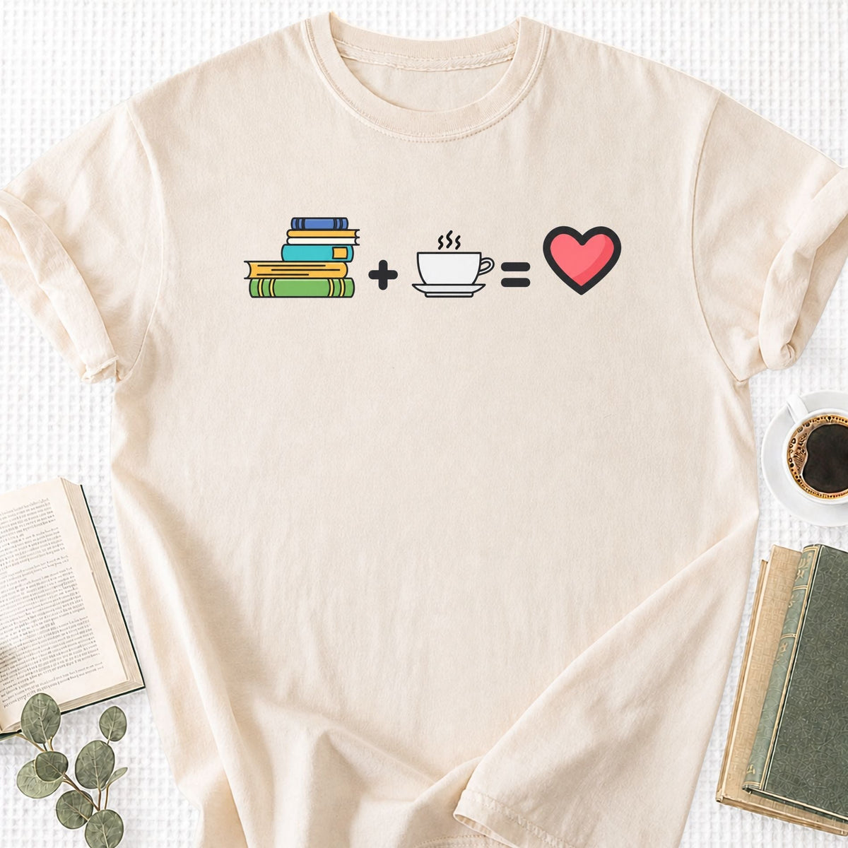 Books Plus Coffee Unisex T-Shirt