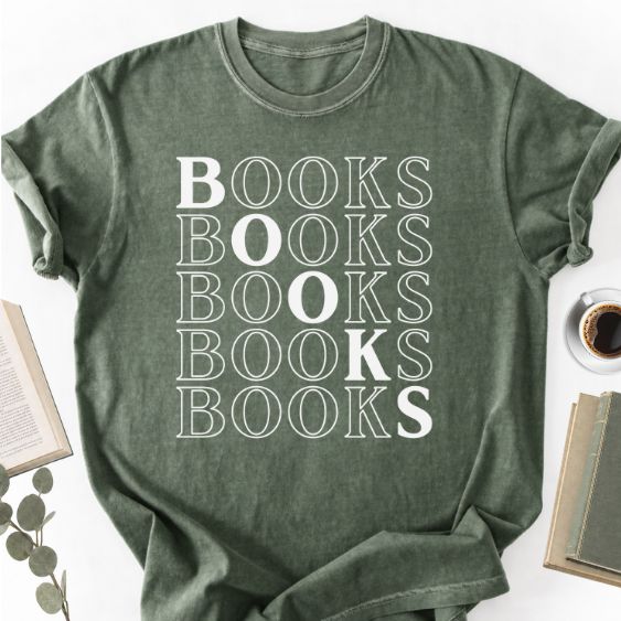 Books Stacked Retro Unisex T-Shirt, Book Lover Gift for Readers