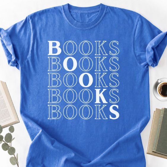 Books Stacked Retro Unisex T-Shirt, Book Lover Gift for Readers