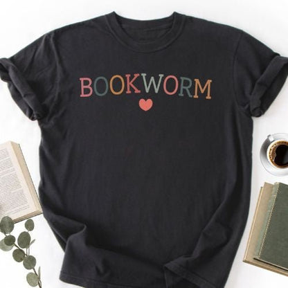 Bookworm Retro Unisex T-Shirt, Bookish Tee Gift