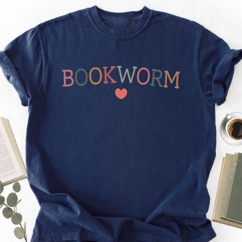 Bookworm Retro Unisex T-Shirt, Bookish Tee Gift
