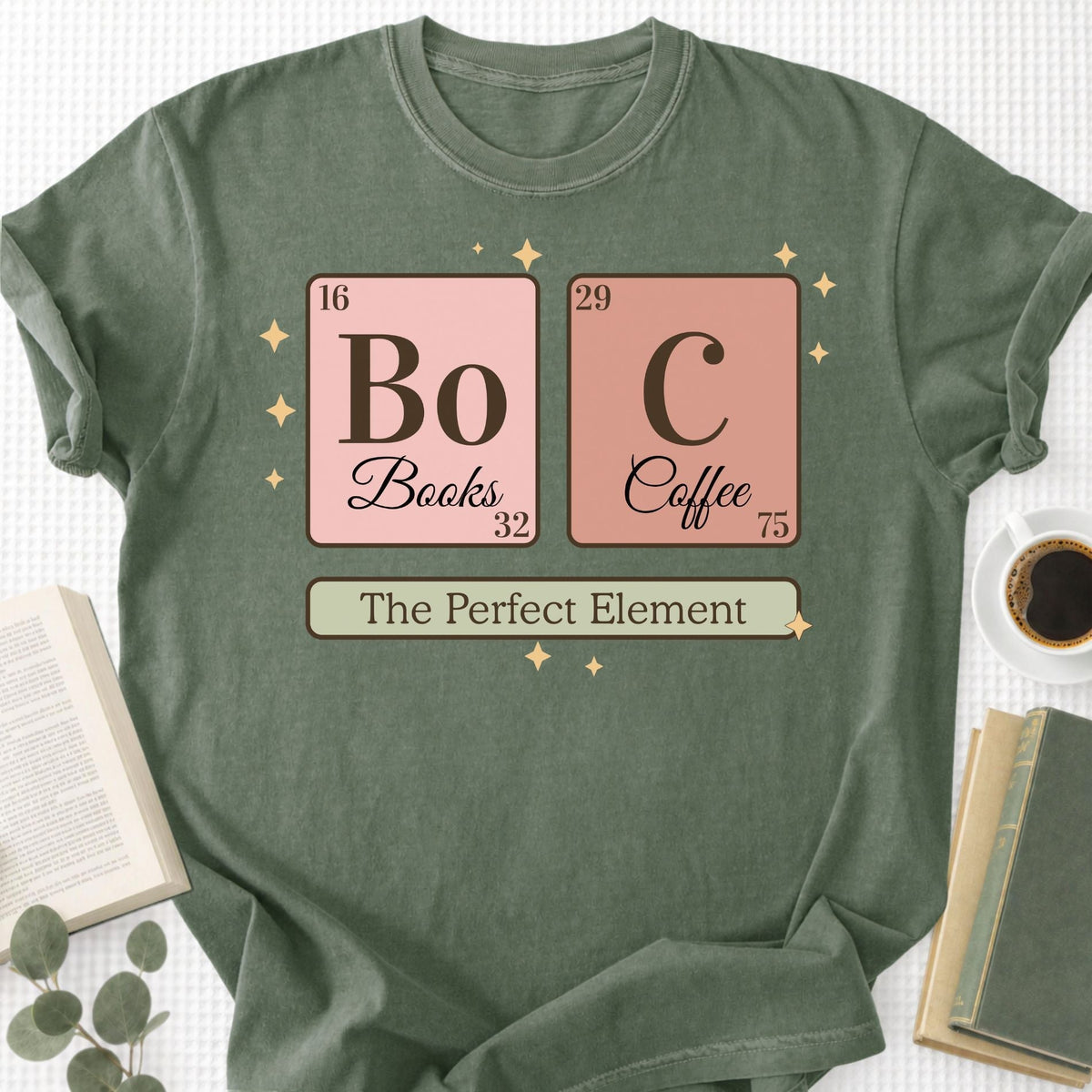 Chemistry Book and Coffee Unisex T-Shirt