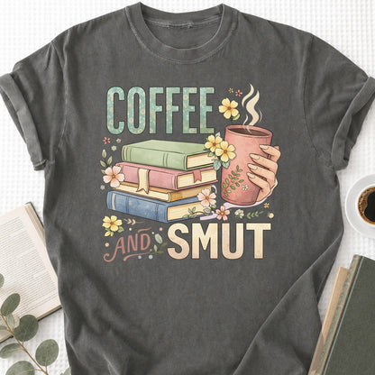 Coffee and Smut Floral Unisex T-Shirt
