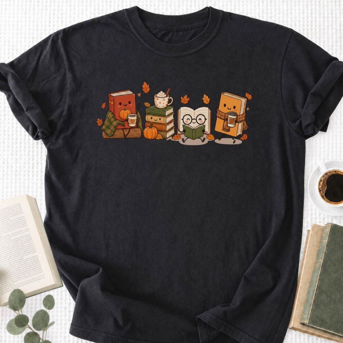 Cozy Book Lover Autumn Reading Unisex T-Shirt