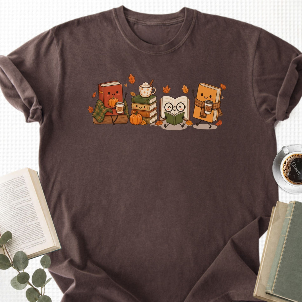 Cozy Book Lover Autumn Reading Unisex T-Shirt