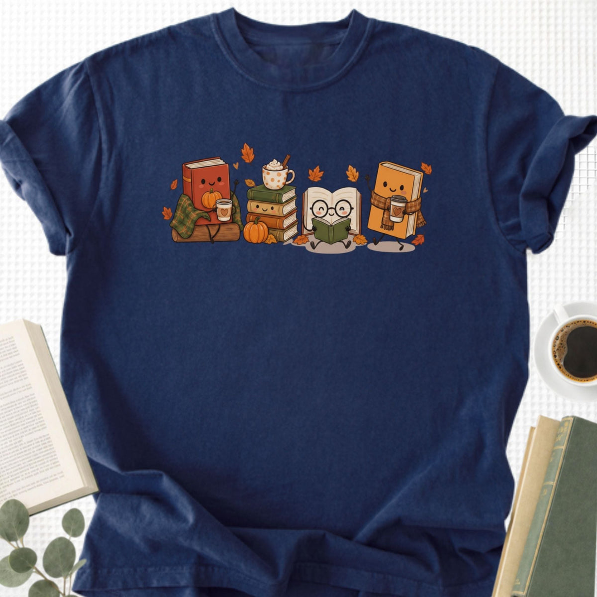 Cozy Book Lover Autumn Reading Unisex T-Shirt