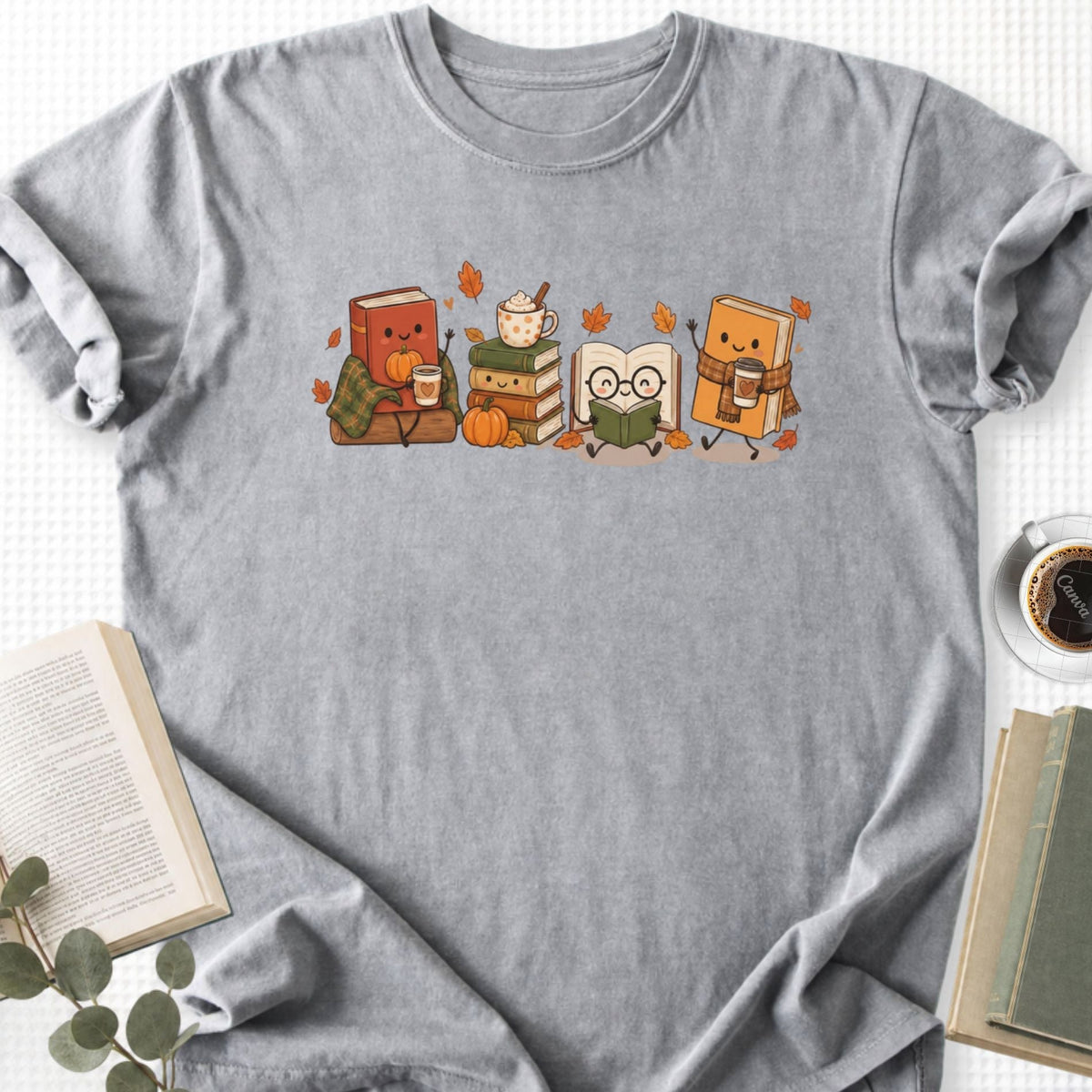 Cozy Book Lover Autumn Reading Unisex T-Shirt