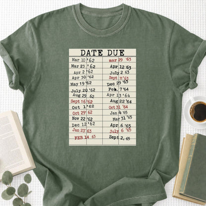 Date Due Library Card Unisex T-Shirt