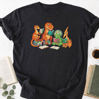 Dinosaur Reading Unisex T-Shirt