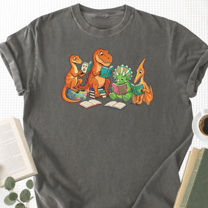 Dinosaur Reading Unisex T-Shirt