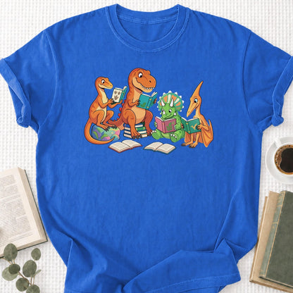 Dinosaur Reading Unisex T-Shirt