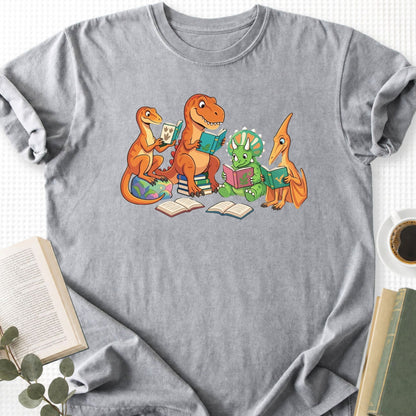 Dinosaur Reading Unisex T-Shirt