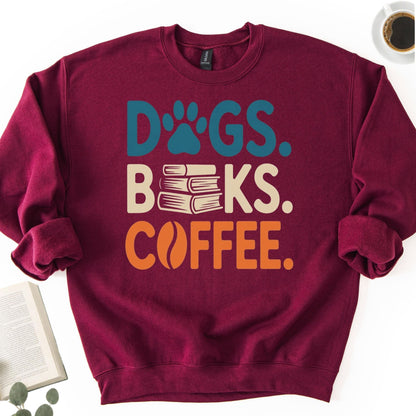Dogs Books Coffee Unisex Sweatshirt
