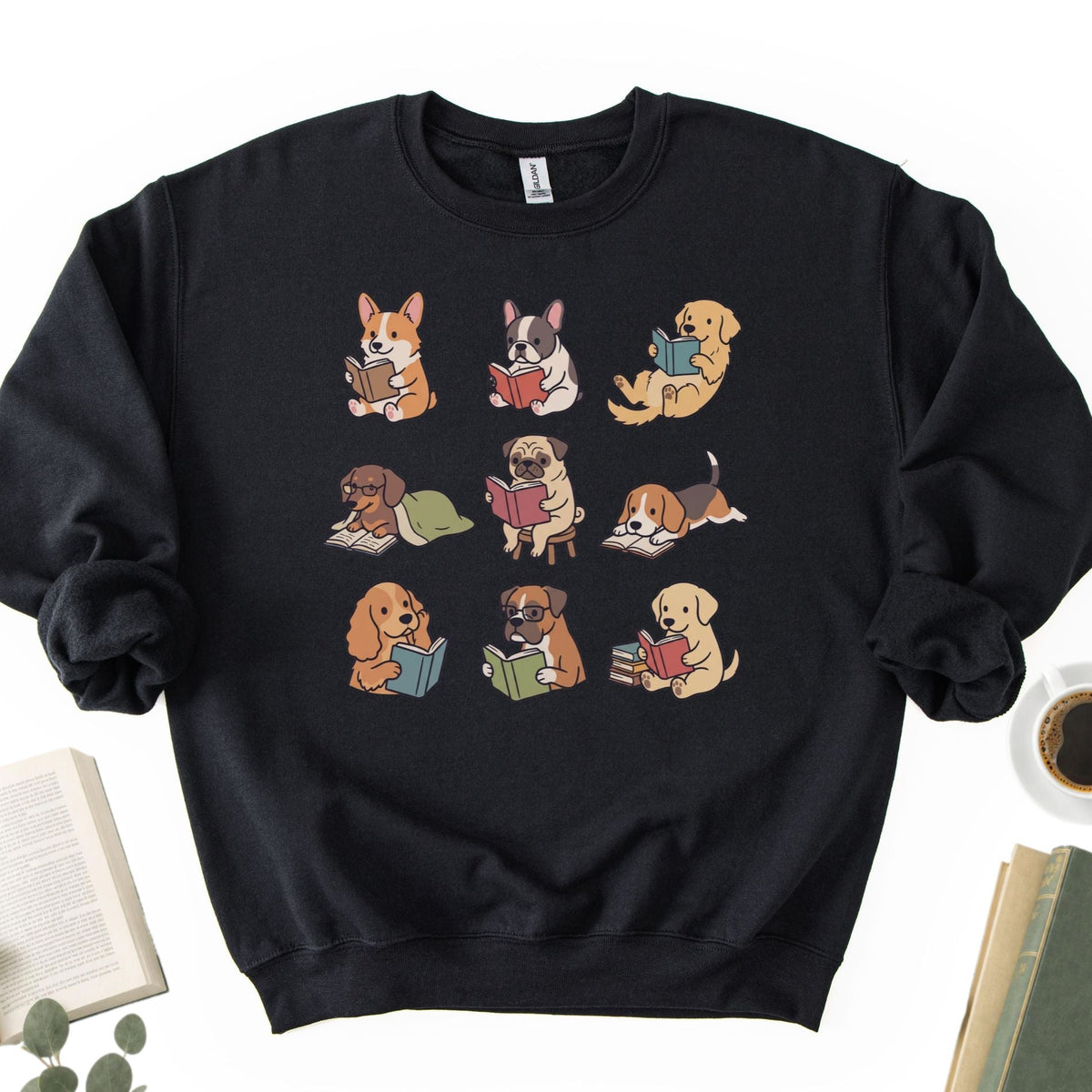 Dogs Reading Unisex Sweatshirt
