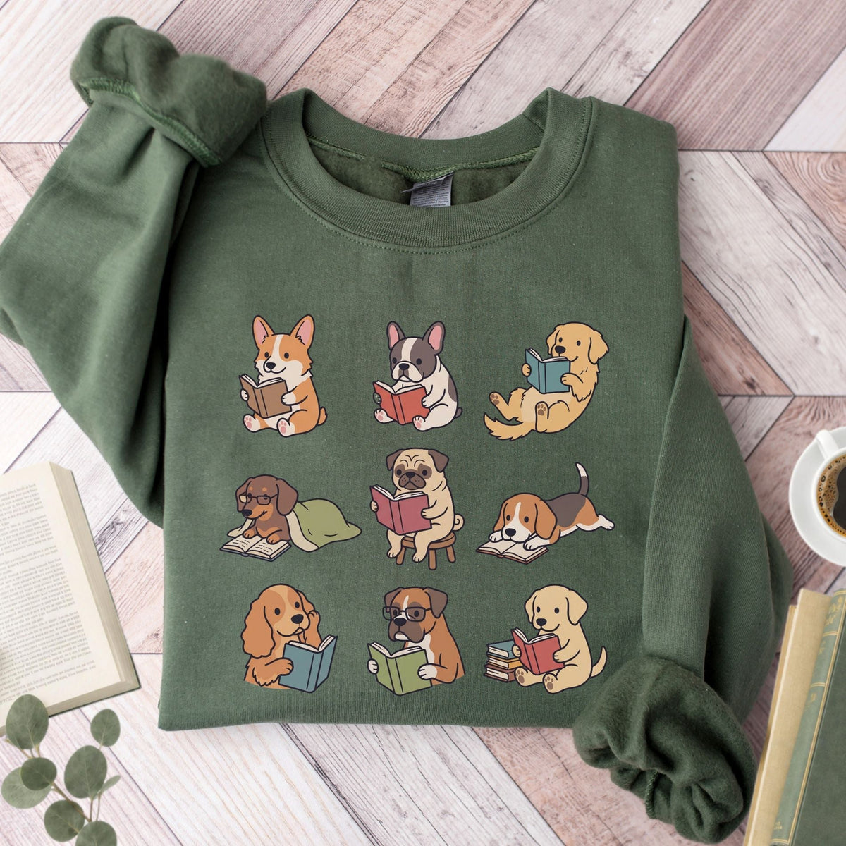 Dogs Reading Unisex Sweatshirt