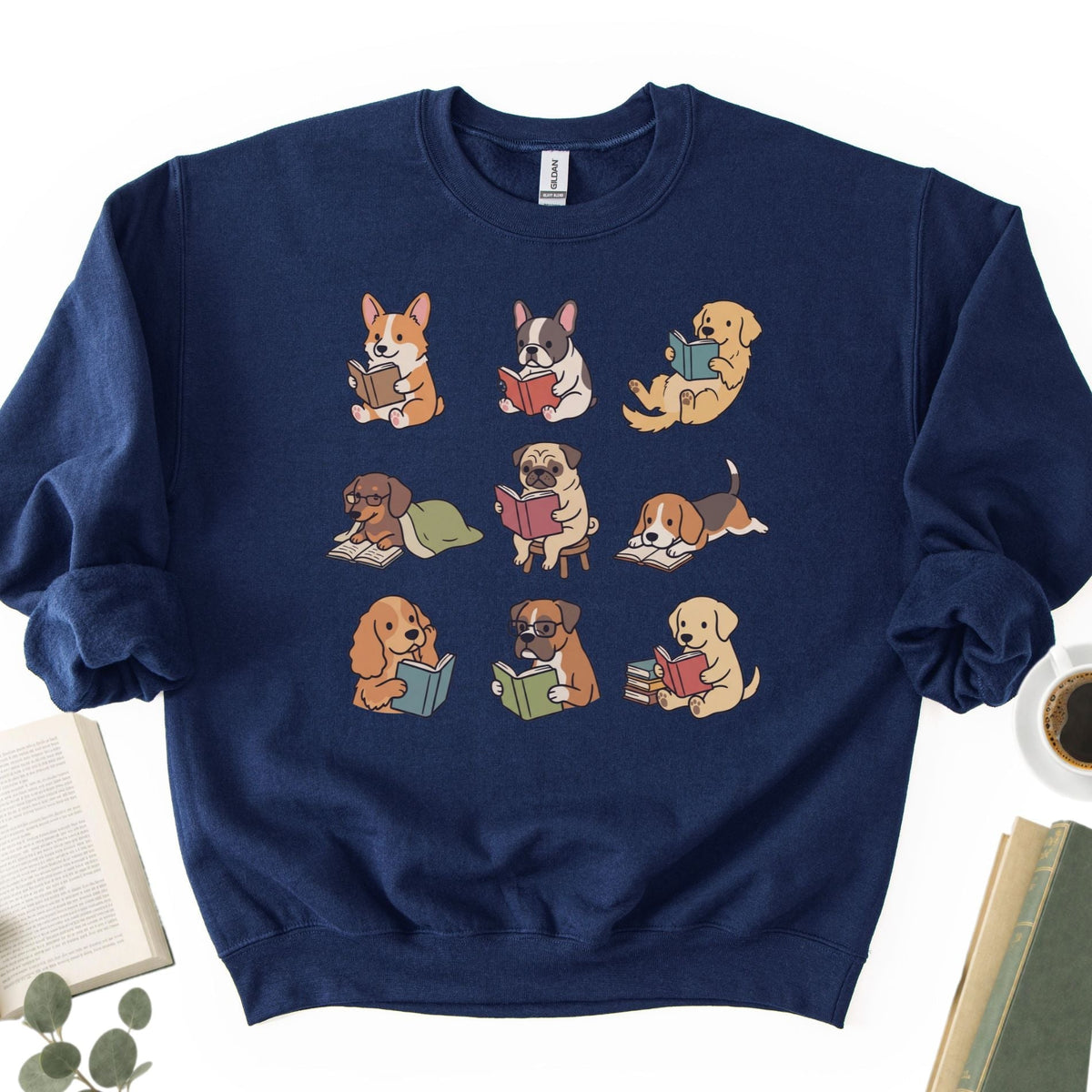 Dogs Reading Unisex Sweatshirt