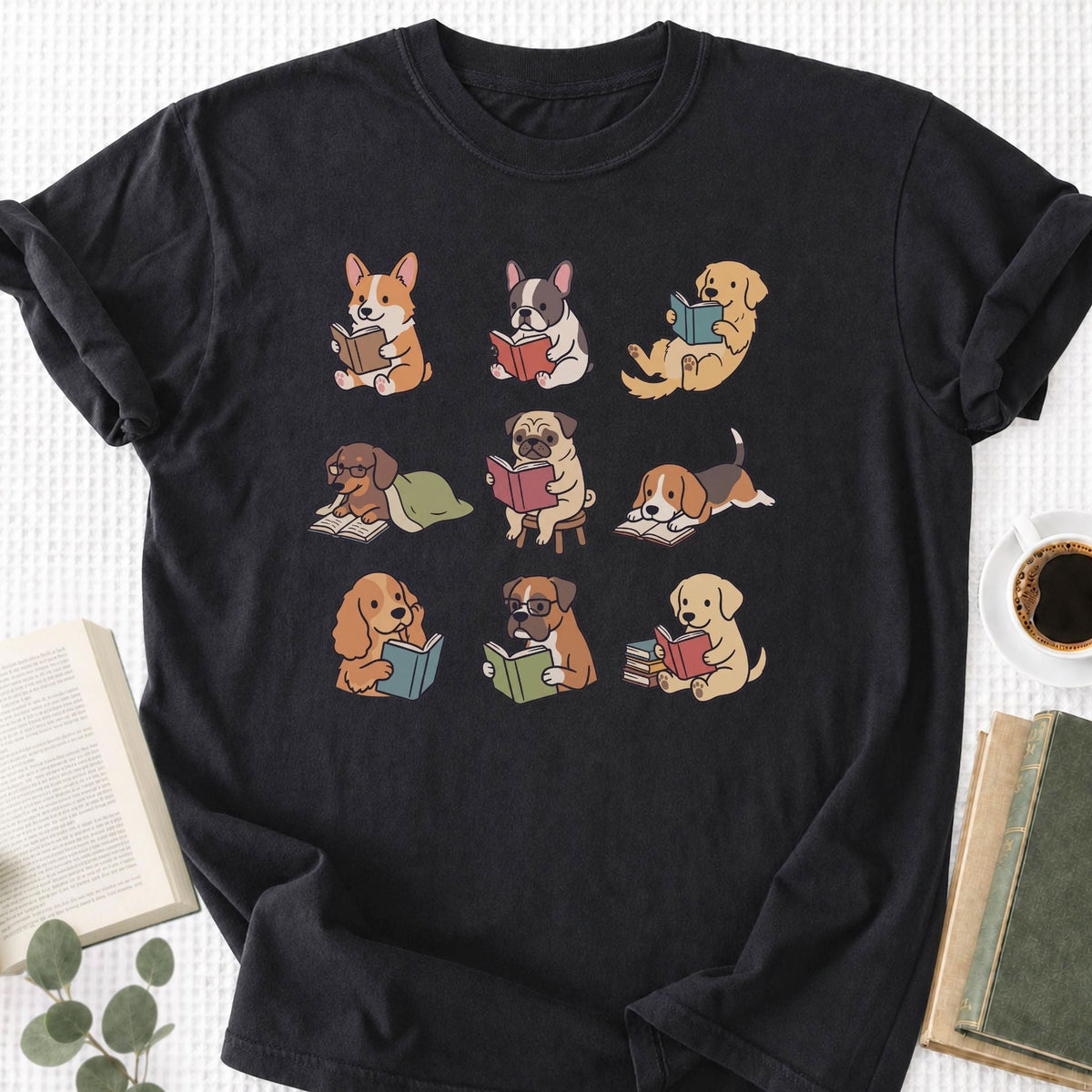 Dogs Reading Unisex T-Shirt