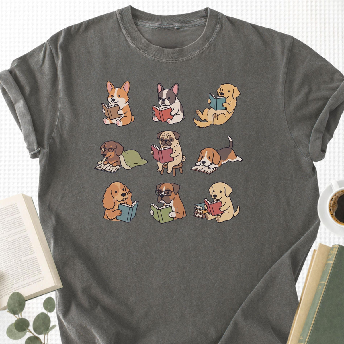 Dogs Reading Unisex T-Shirt
