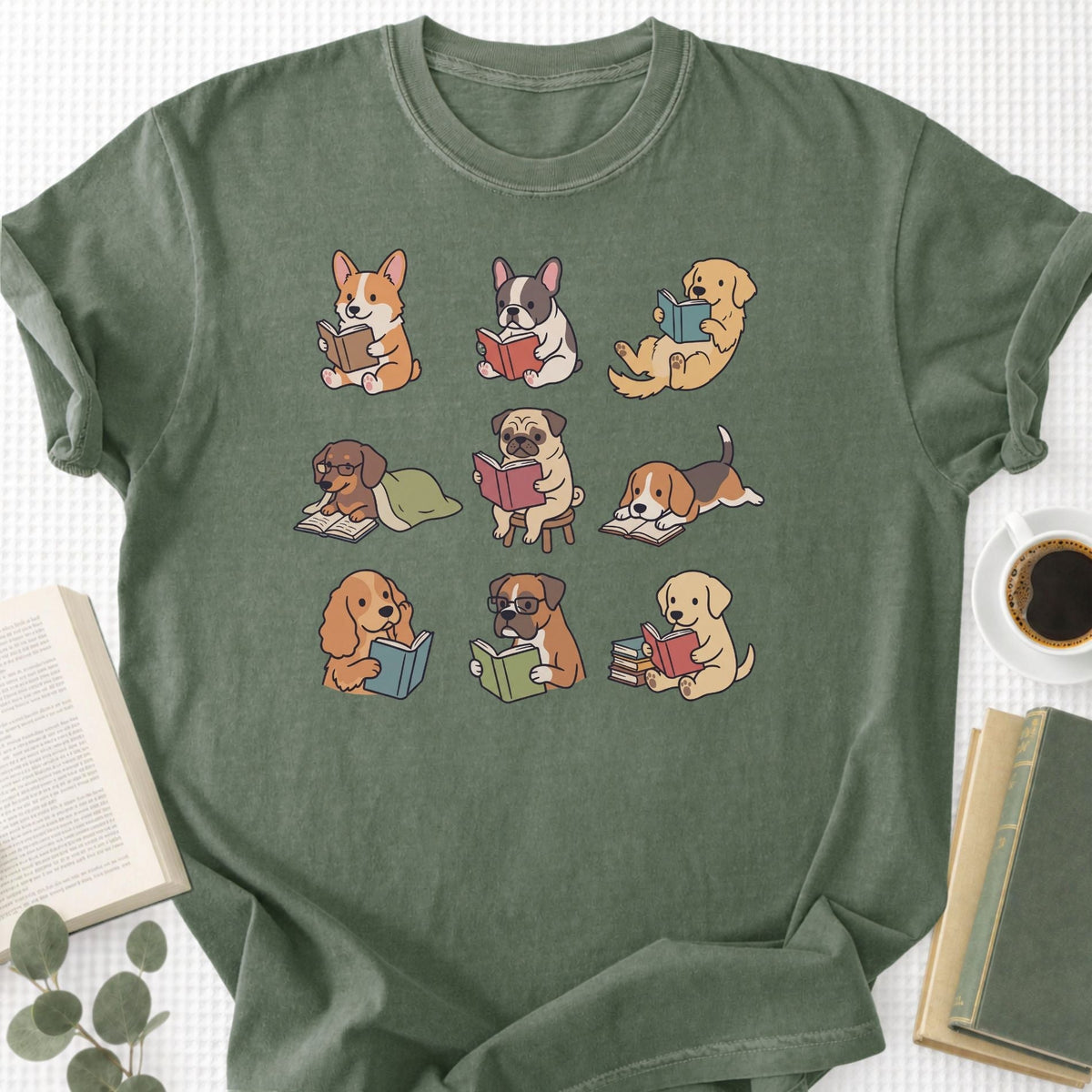 Dogs Reading Unisex T-Shirt