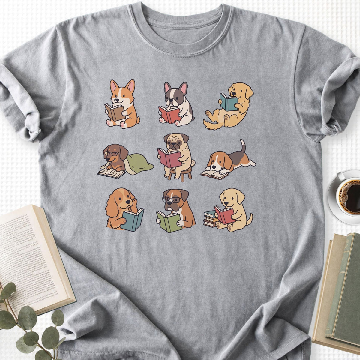 Dogs Reading Unisex T-Shirt
