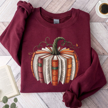 Fall Book Pumpkin Unisex Sweatshirt