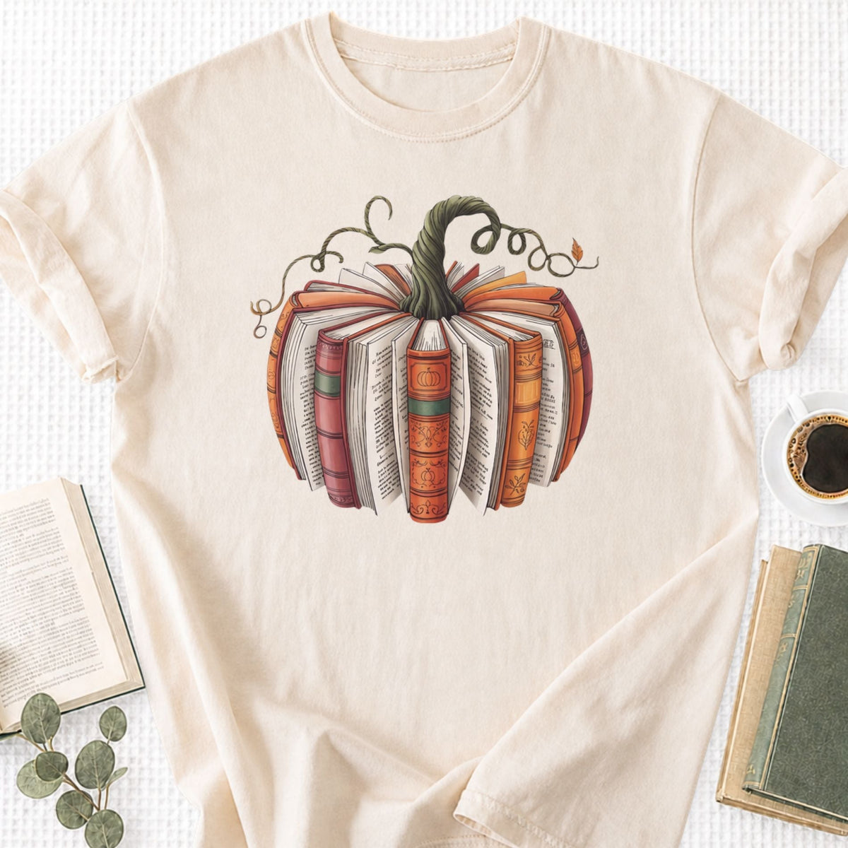 Fall Book Pumpkin Unisex T-Shirt