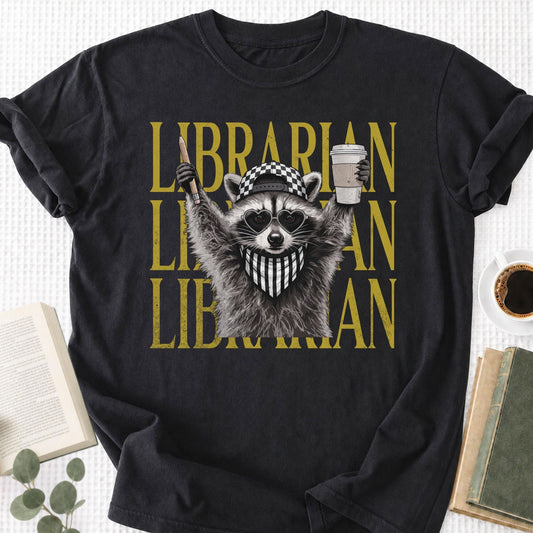 Feral Raccoon Librarian Unisex T-Shirt