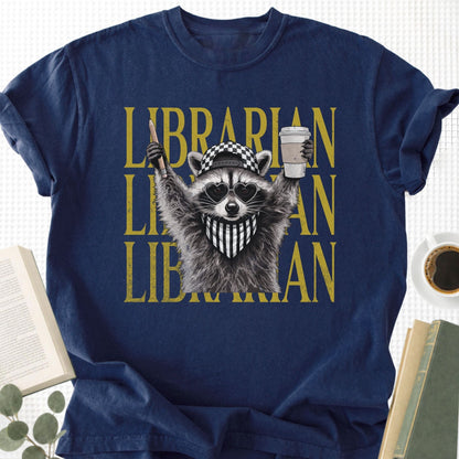Feral Raccoon Librarian Unisex T-Shirt