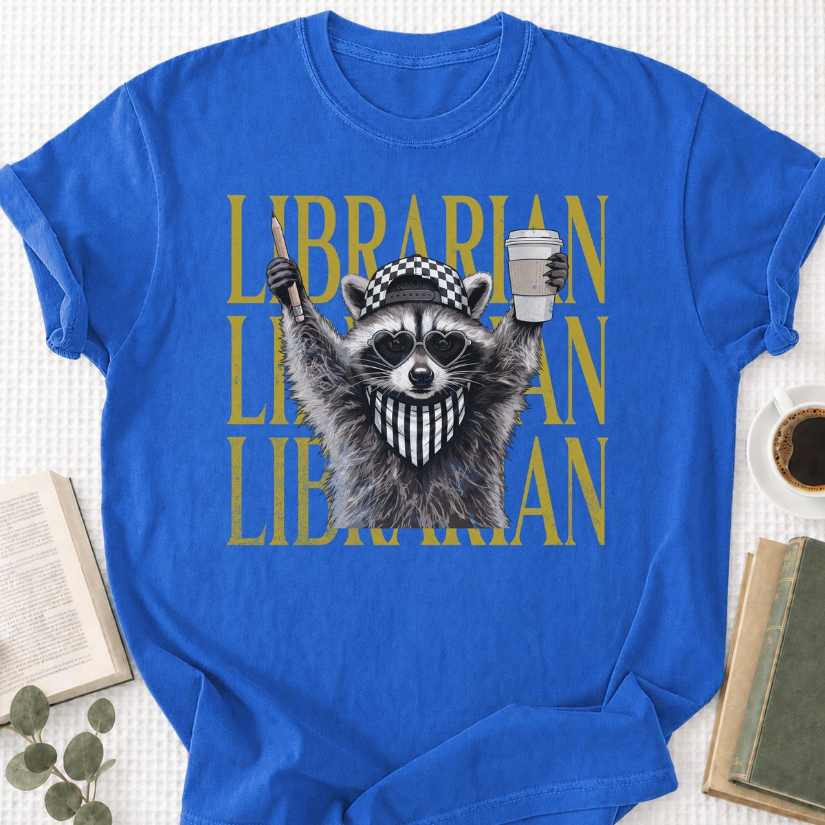 Feral Raccoon Librarian Unisex T-Shirt