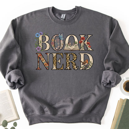 Floral Book Nerd Unisex Sweatshirt