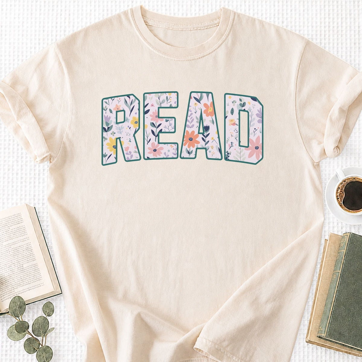 Floral Read Unisex T-Shirt