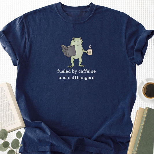 Fueled By Caffeine and Cliffhangers Unisex T-Shirt