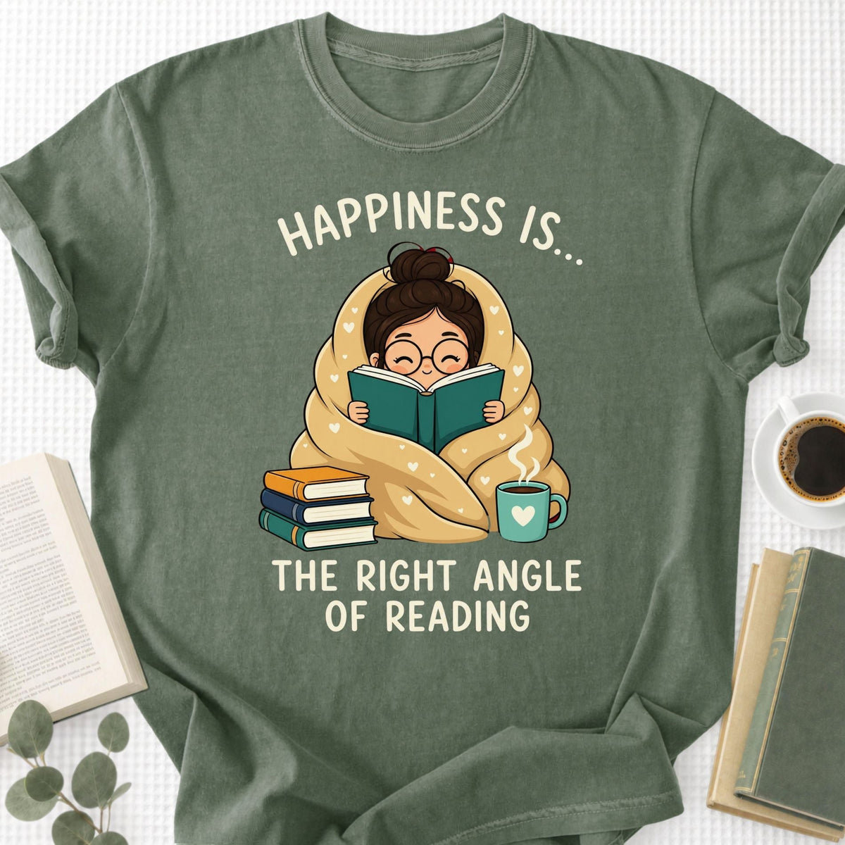 Happiness Is... The Right Angle Of Reading Unisex T-Shirt