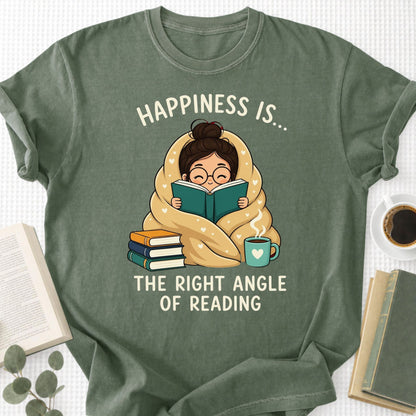 Happiness Is... The Right Angle Of Reading Unisex T-Shirt