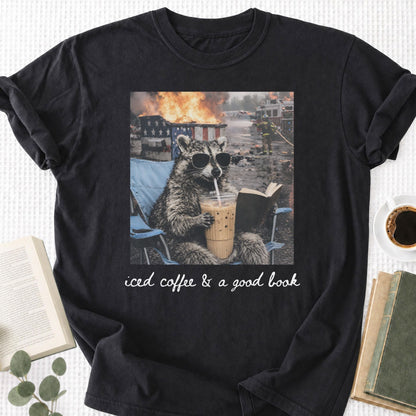 Ice Coffee & a Good Book Unisex T-Shirt