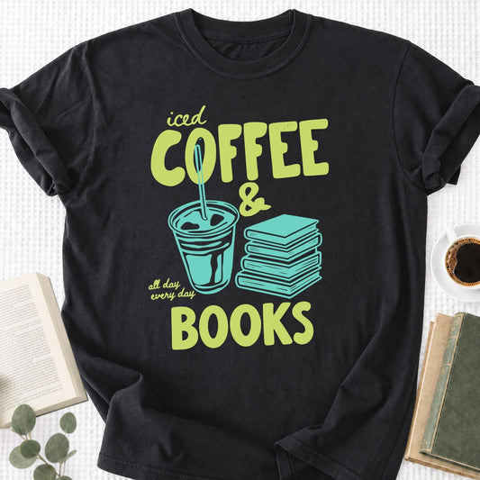 Iced Coffee & Books Unisex T-Shirt