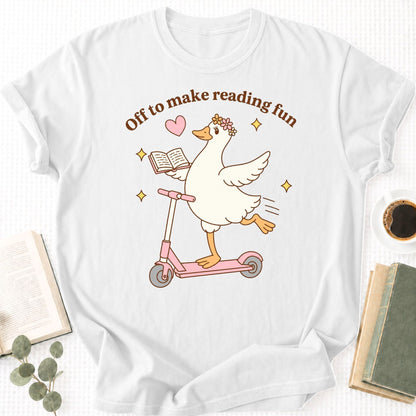 Off To Make Reading Fun Unisex T-Shirt