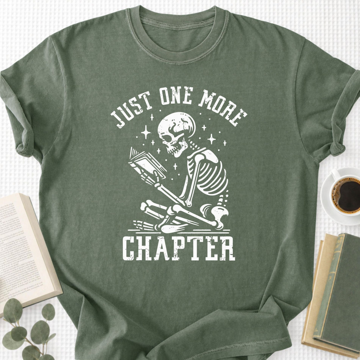 Just One More Chapter Skeleton Reading Unisex T-Shirt