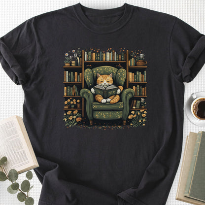 Library Cat Vintage Unisex T-Shirt