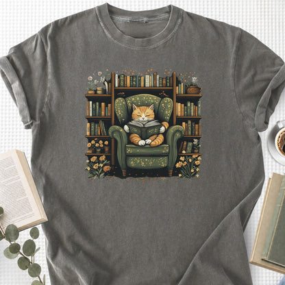 Library Cat Vintage Unisex T-Shirt