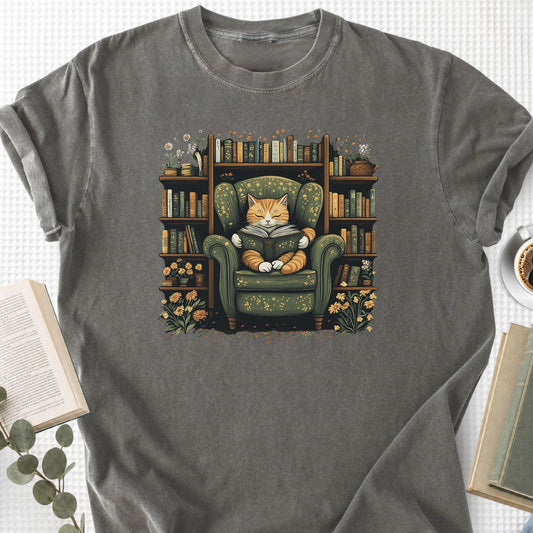 Library Cat Vintage Unisex T-Shirt