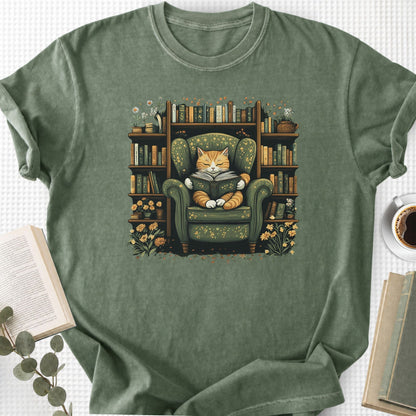 Library Cat Vintage Unisex T-Shirt