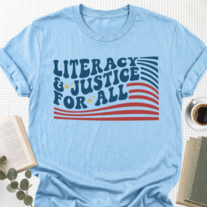 Literacy & Justice For All Unisex T-Shirt