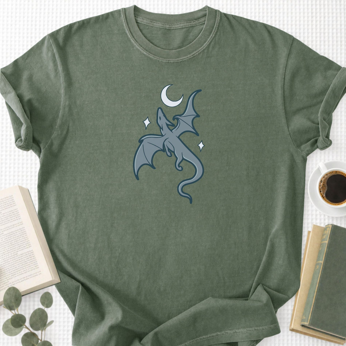 Moon and Dragon Fantasy Unisex T-Shirt