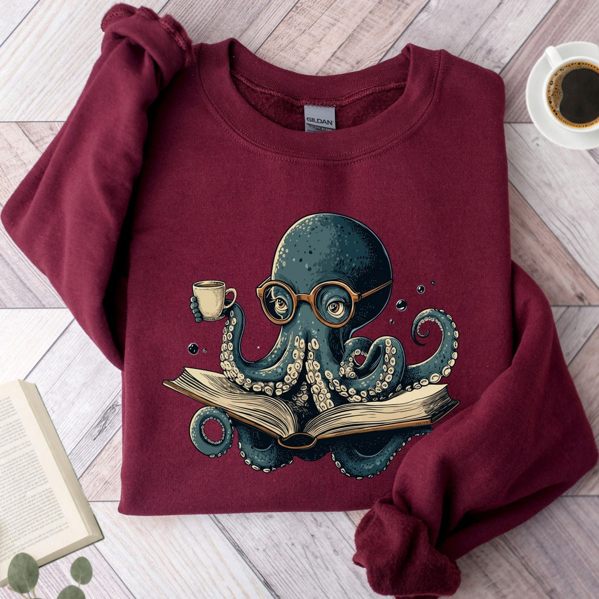 Octopus Reading Unisex Sweatshirt