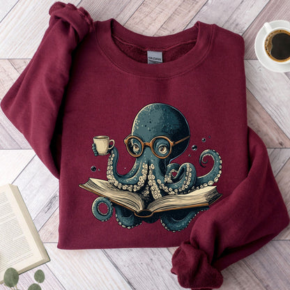 Octopus Reading Unisex Sweatshirt