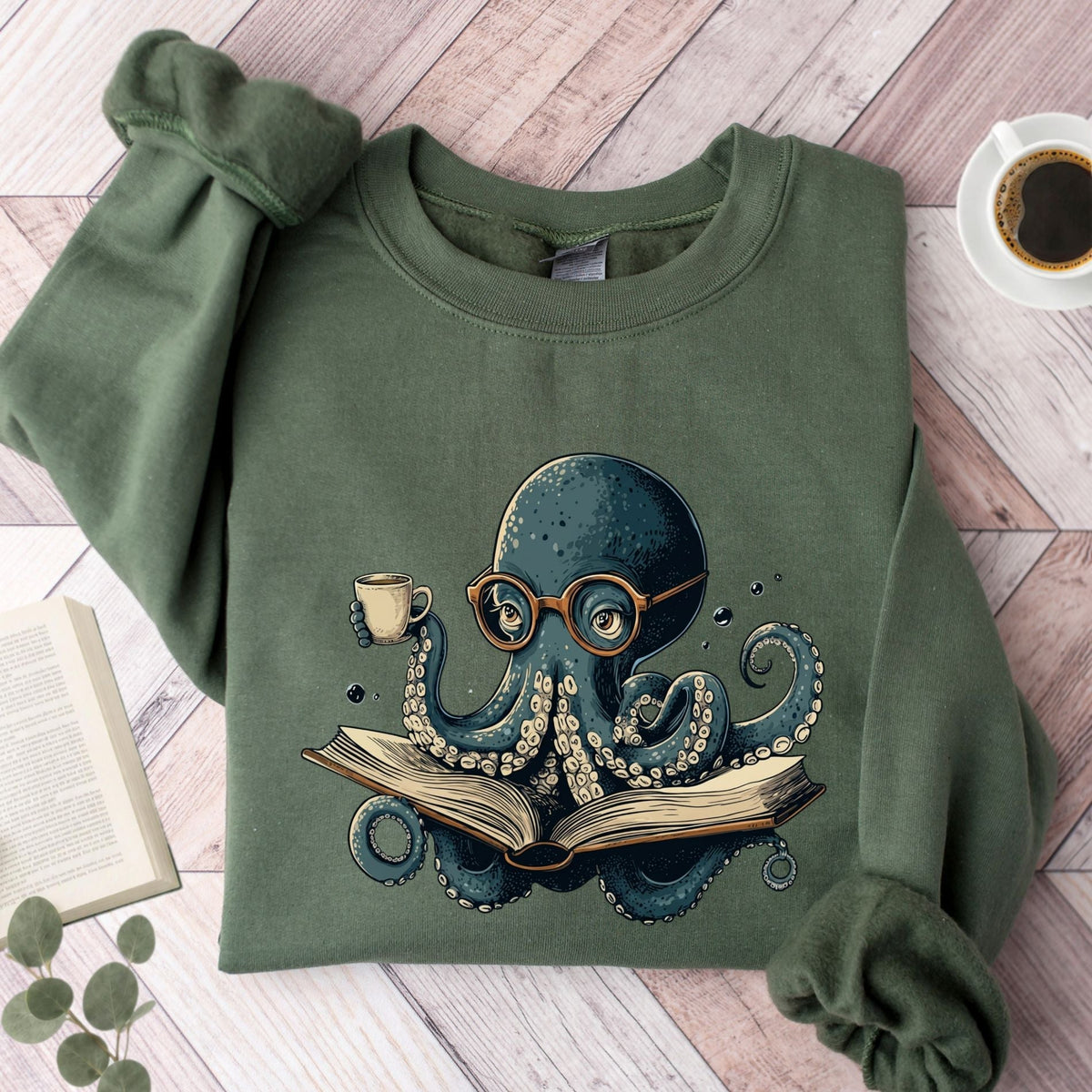 Octopus Reading Unisex Sweatshirt