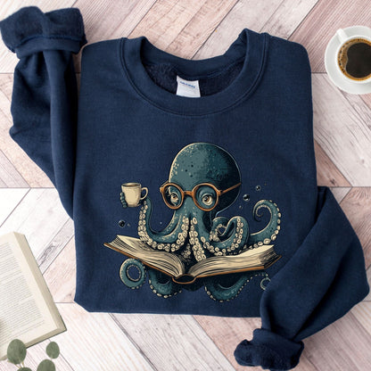 Octopus Reading Unisex Sweatshirt