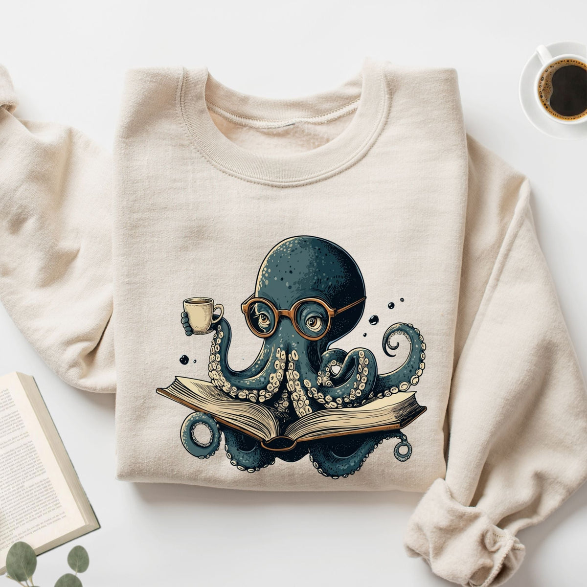 Octopus Reading Unisex Sweatshirt